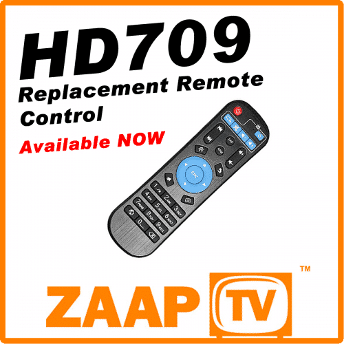 ZAAPTV HD709 Remote Control 2018 New Style IR OFFICIAL SITE ZAAPTV