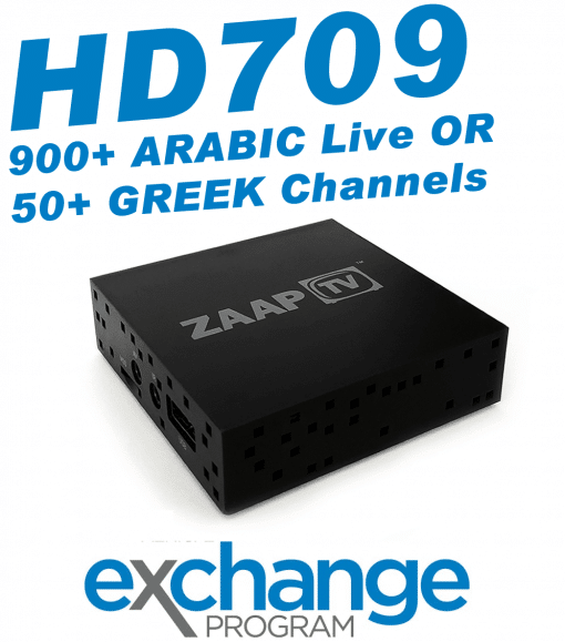 ZAAPTV HD709 - New 2018 Model - Exchange Program